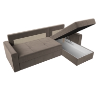 Угловой диван Верона лайт (велюр коричневый) - Изображение 3
